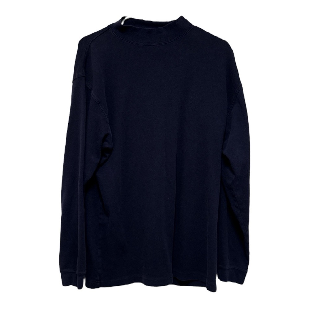 Pendleton Cotton Mock Turtle Neck Long Sleeve Men's Navy Blue Size Medium